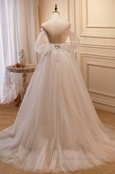 Unique And Noble Ivory Sleeveless Off Shoulder Ball Dress Ivory Sheer Thin Shoulder Strap With Backless Strap Semi Formal Prom Dress